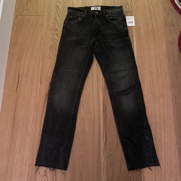 NWT FREE PEOPLE Vixen black Cigarette jeans - 25 - Picture 8 of 11